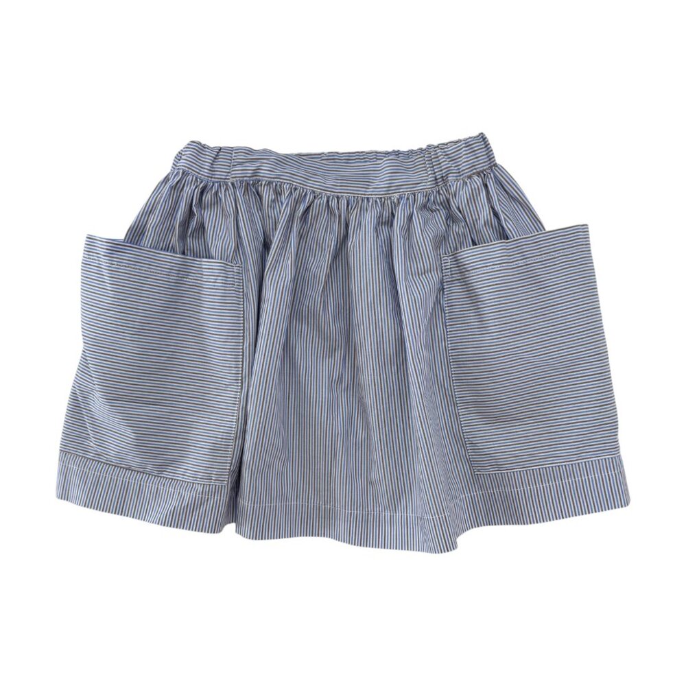 AS WE GROW - SKIRT - 100% COTTON - STRIPES - WHITE/BLUE/BROWN - 3-5Y - Picture 2 of 5